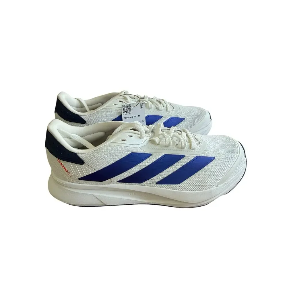Adidas Duramo SL2 Running Shoes White Blue Men 9 Athletic Sneakers NWT